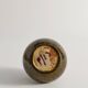 Scandinavian Modern Black and Olive Glazed Ceramic Vase Nittsjö Keramik, 1960s