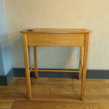 Vintage wood desk with ink