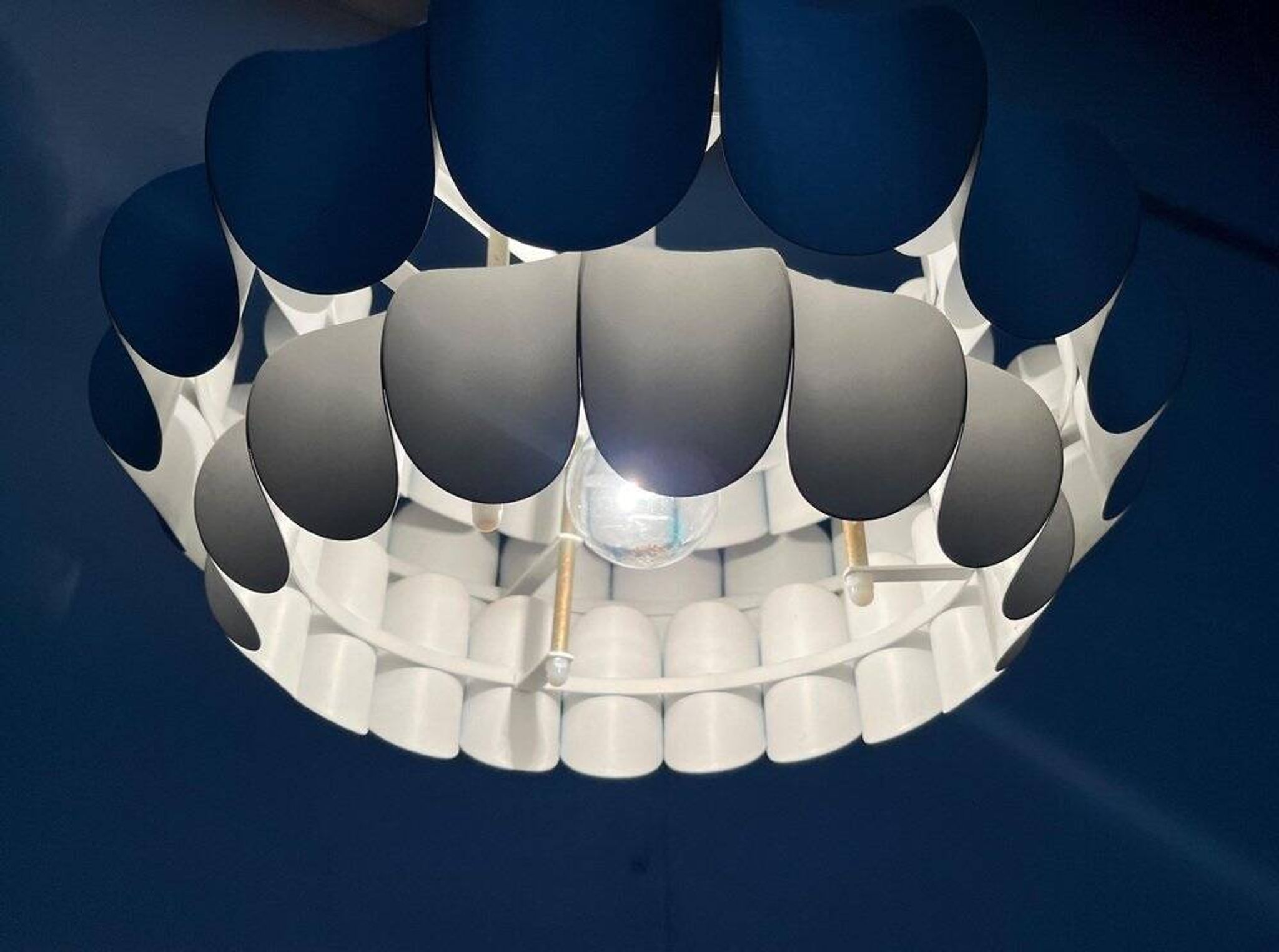 White metal suspension from the mid-century by H. Zender for Temde, 1960s.