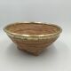 Rattan and brass basket