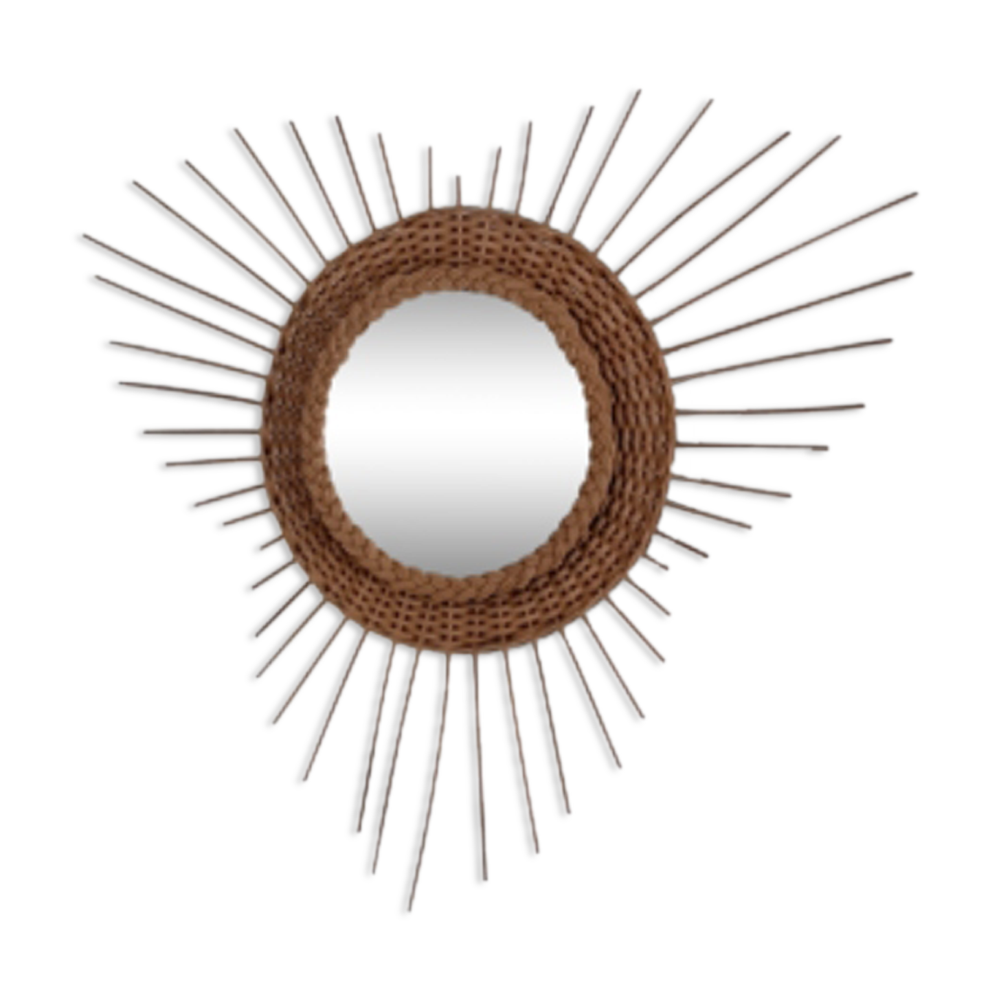 Rattan sun mirror