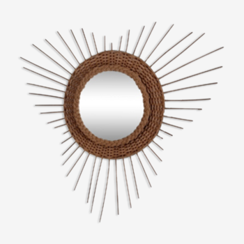 Rattan sun mirror