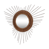 Rattan sun mirror