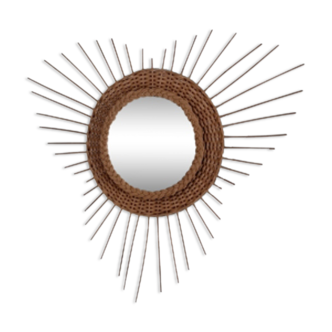 Rattan sun mirror