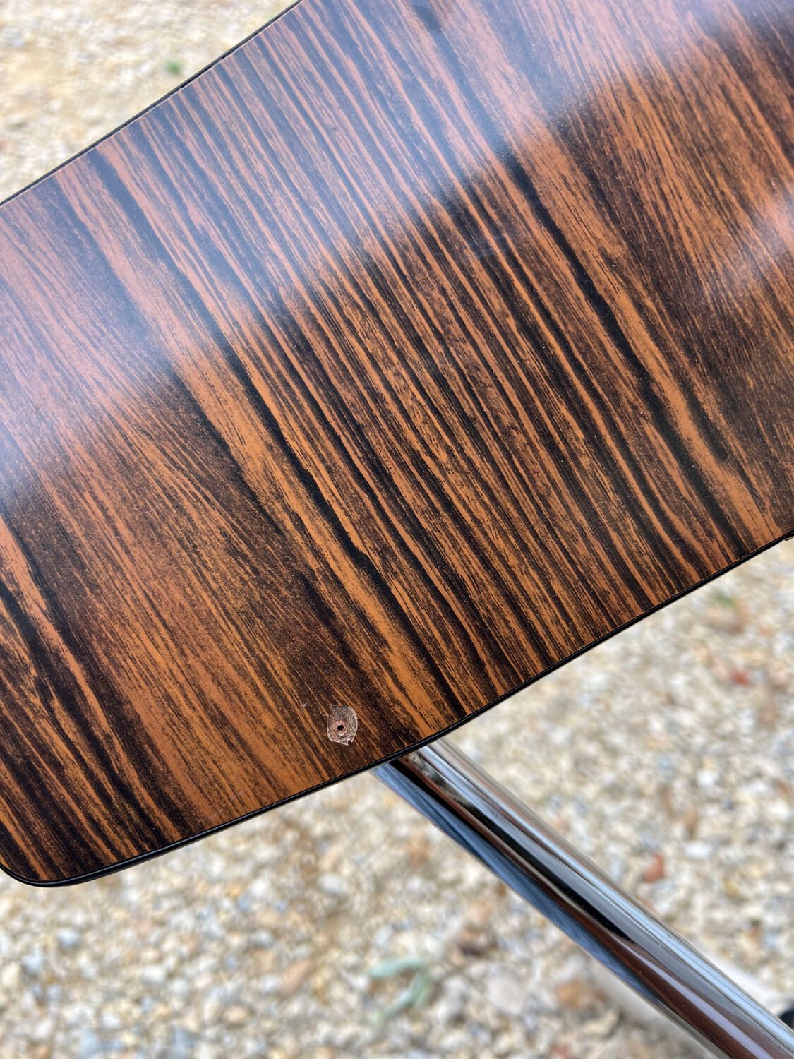 Pair of chairs Formica imitation wood