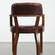 Dark brown cowhide Chesterfield dining/side/desk chair in English style