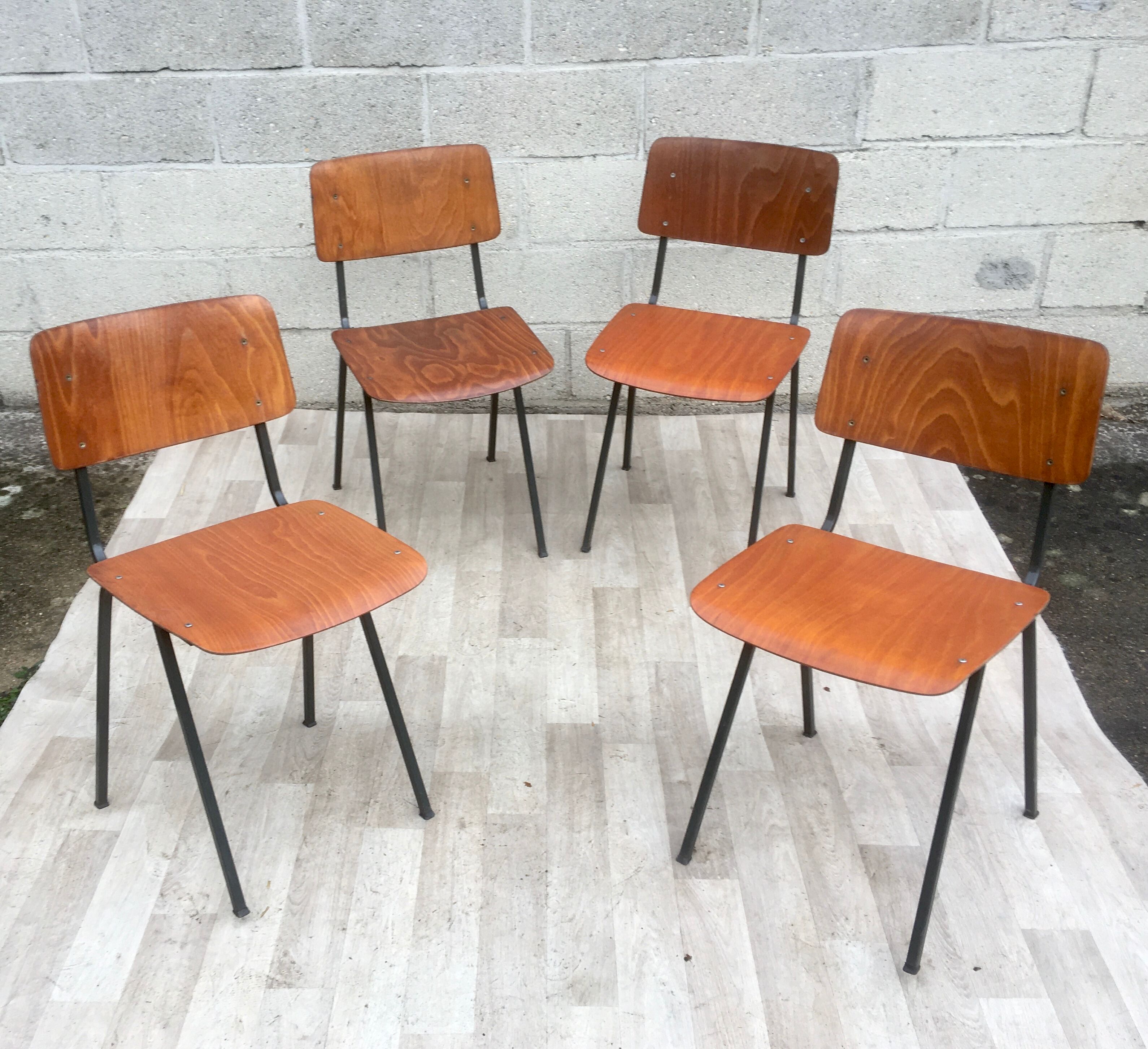 Set of 4 vintage chairs and design Eromes