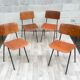 Set of 4 vintage chairs and design Eromes