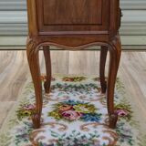 Walnut bedside table in Louis XV style