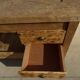 Large workbench with press, 2 drawers and storage tray - Totally sanded and varnished