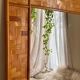 Italian mirror in woven rattan and sewn bamboo, 1970s