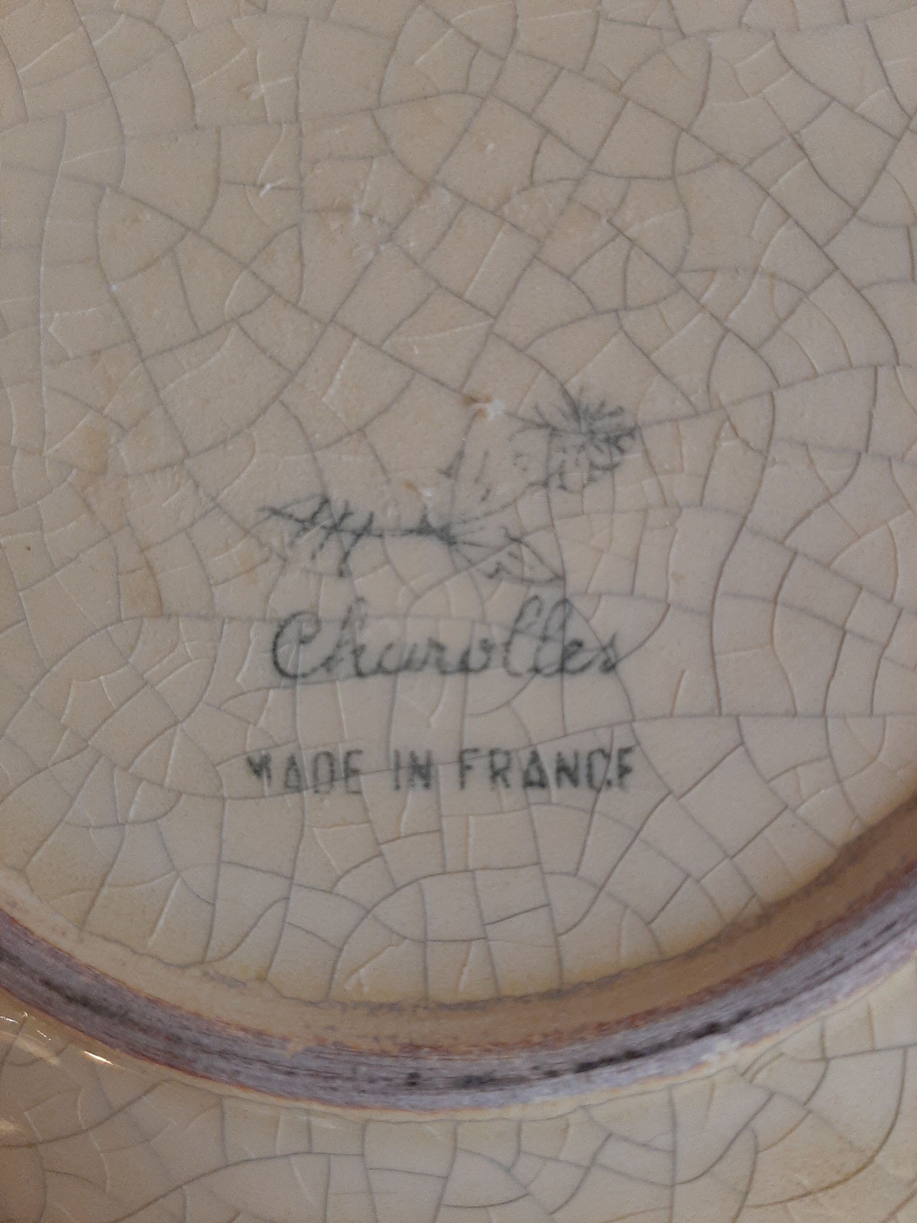 Boite en céramique craquelée