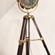 Lampe projecteur marine Maison Coloniale – laiton et acajou mas