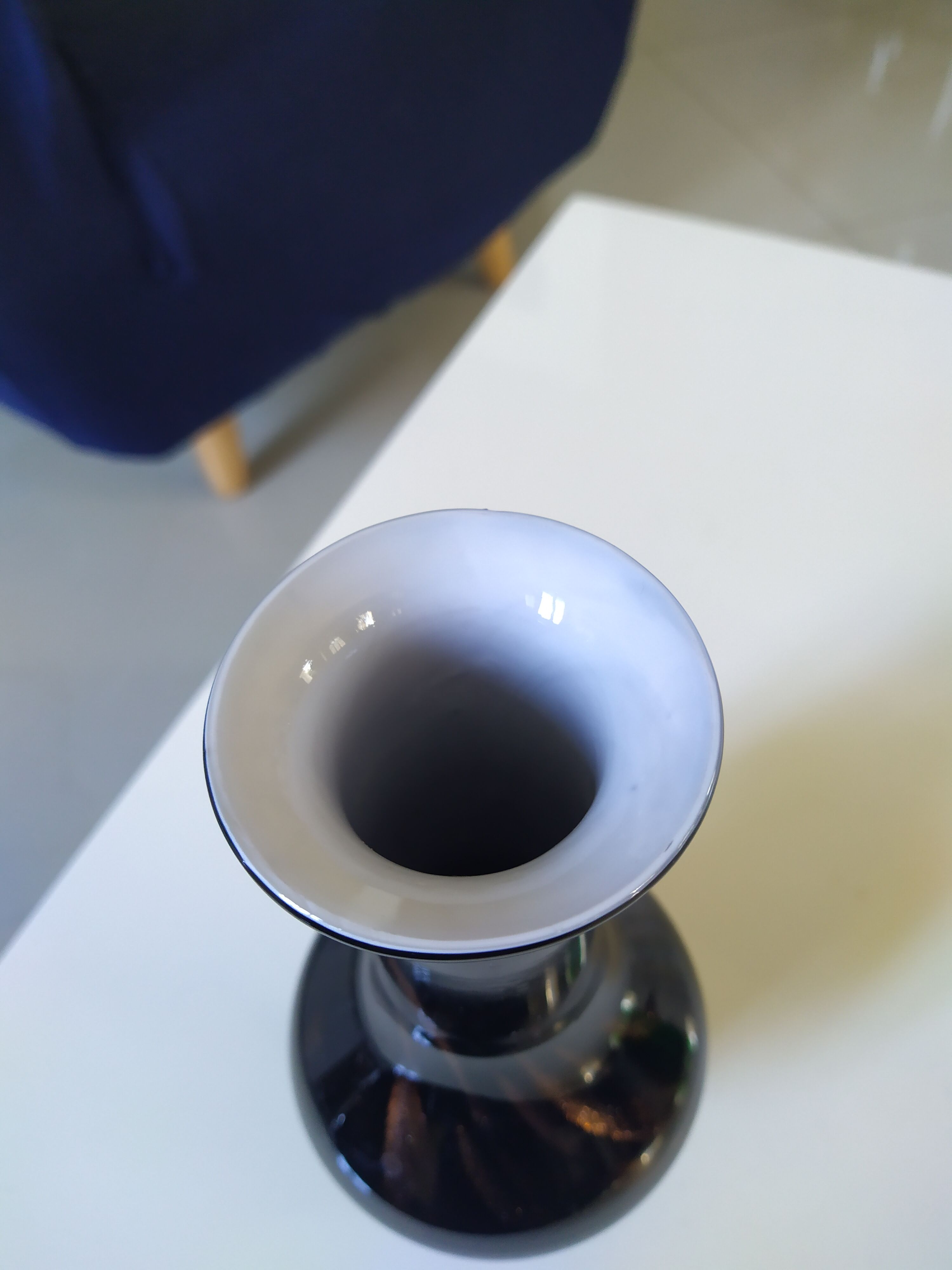 Black and golden vase