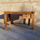 Adjustable pine desk design from the 80s