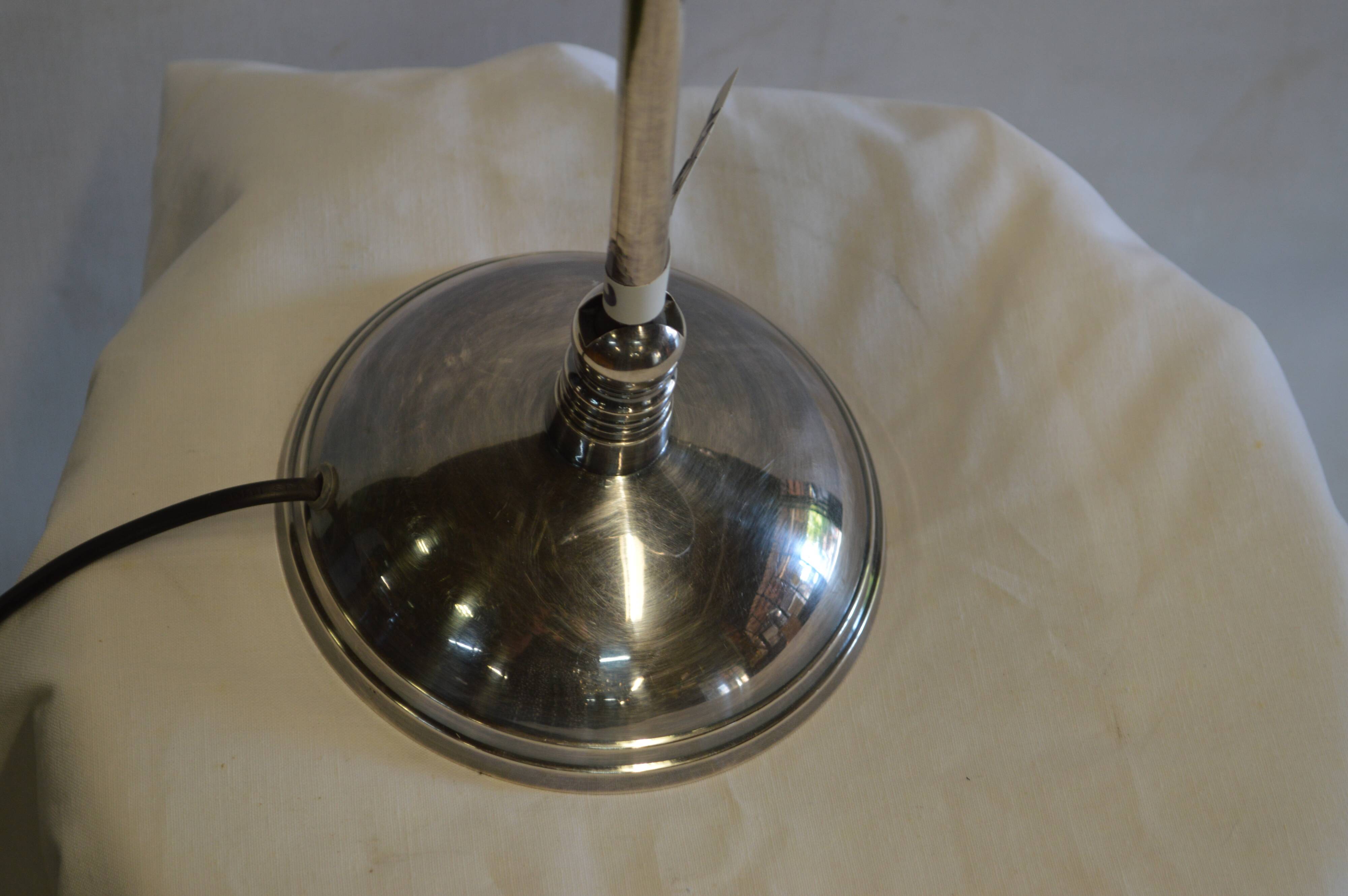 Chrome brass articulated desk lamp