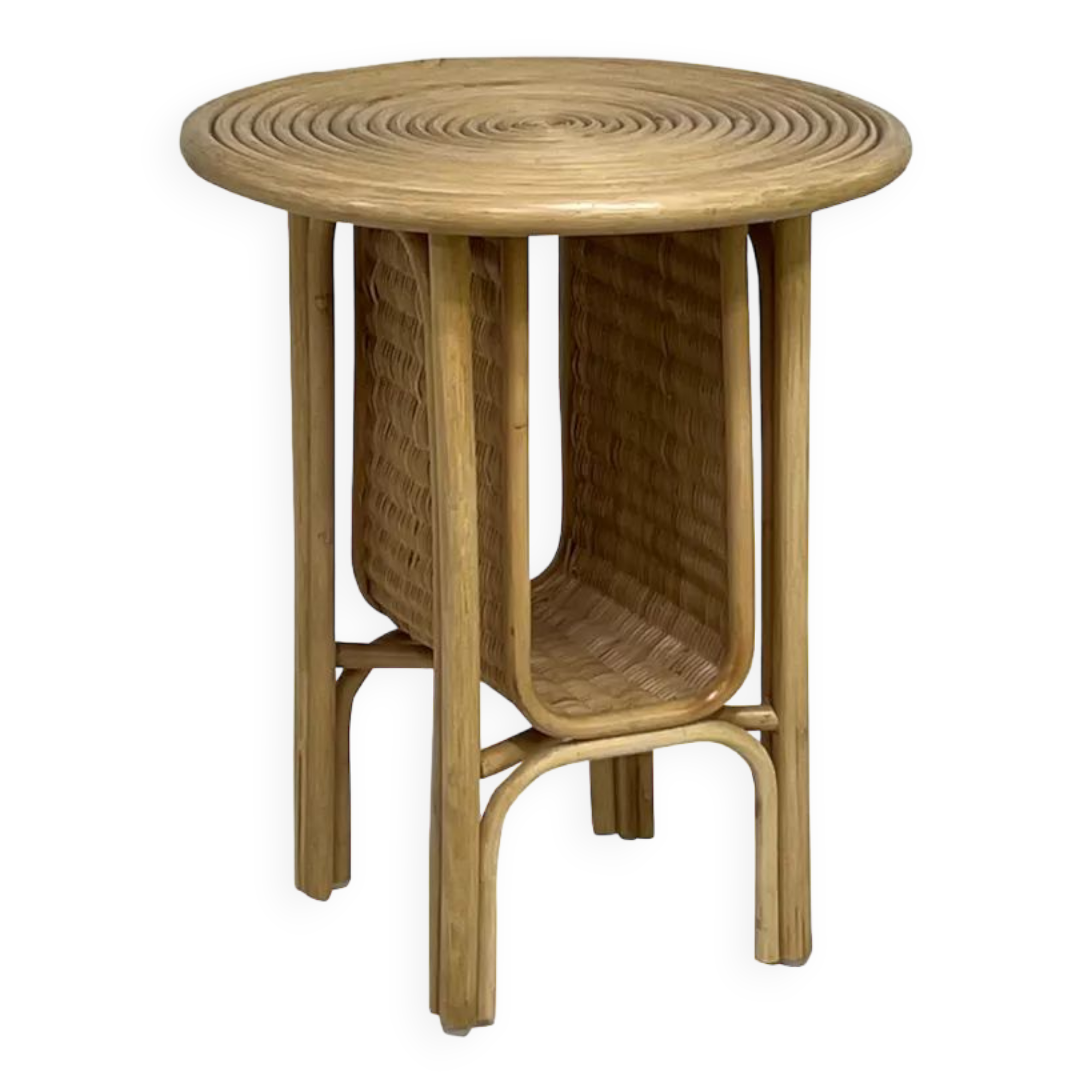 Rattan side table
