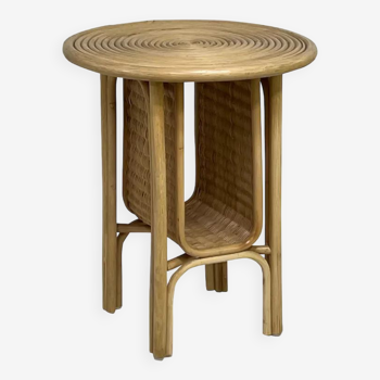 Rattan side table