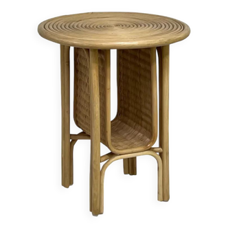 Rattan side table