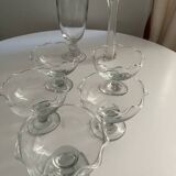 5 fruit cups and 2 small vases