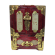 Wooden jewelry box adorned with Chinese jade plates