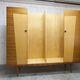 1960 Scandinavian wardrobe, atypical blond wood varnished, 4 doors 3
