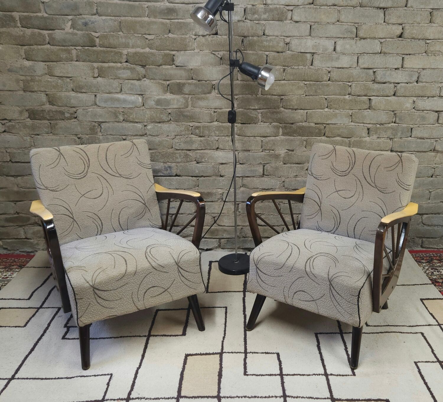 Paire de fauteuils année 50 vintage 