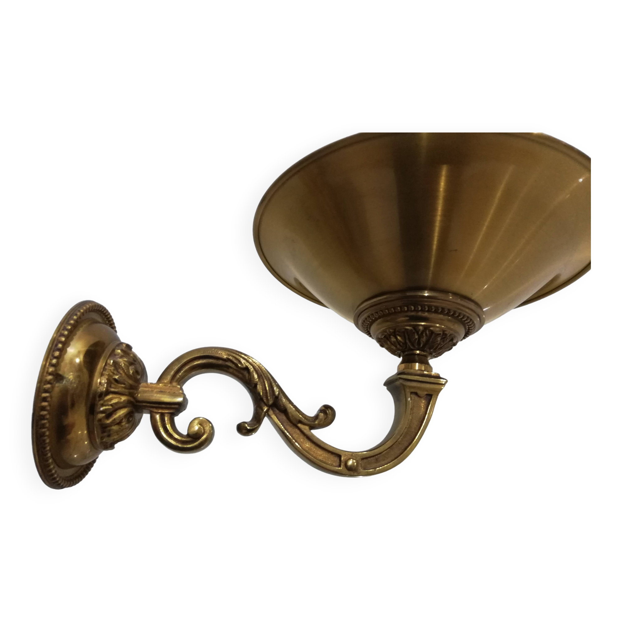BEAUTIFUL LOUIS XVI STYLE GILT BRONZE HALOGEN WALL LIGHT by "Lucien Gau"