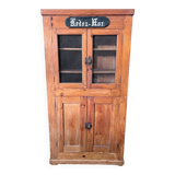 Breton display cabinet in pitch pine