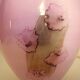 Pink vase, Murano Kristall Mery, blown glass with inclusions