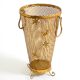 Large Mid-Century Regency umbrella stand made of gilded metal, Italy 1960s