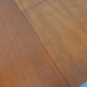 Round dining table in vintage Scandinavian style from the 50s and 60s in teak.