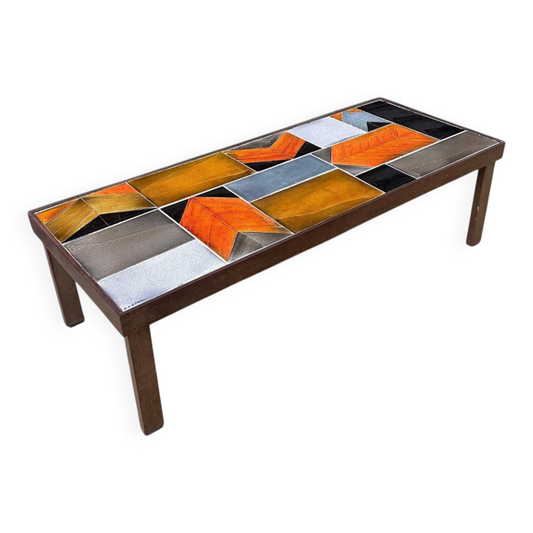 Table basse en céramique Roger Capron, signée