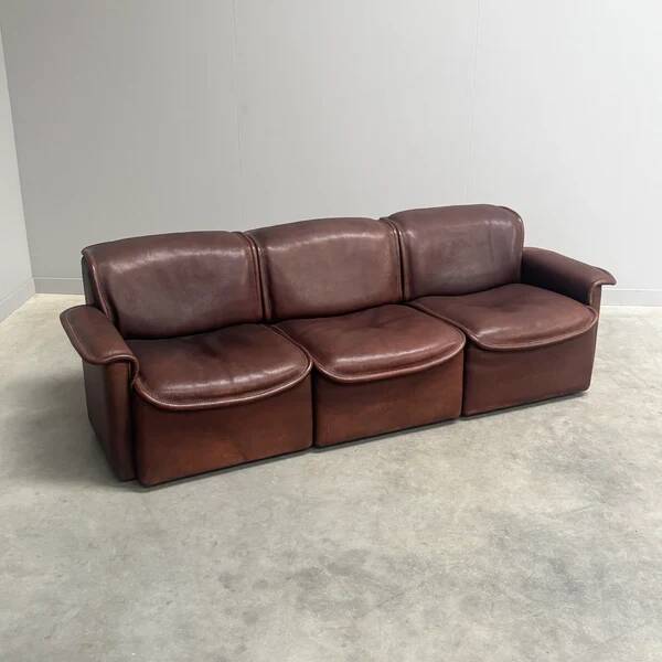 De Sede DS12 3 seat sofa, Switzerland 1970s