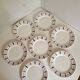 Set of 7 Saint Amandinoise Dessert Plates