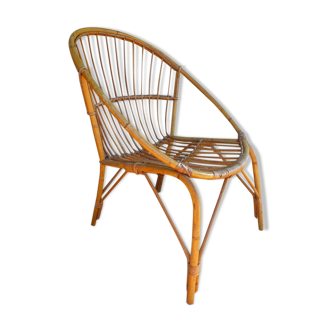 Vintage rattan armchair