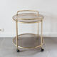 Golden serving table