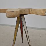 Teak tripod flower table