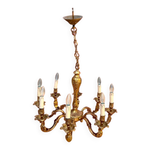 lustre ancien en laiton - feux