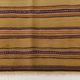 4x7 Bronze & Red Striped Handmade Vintage Kilim Rug, 130x218Cm
