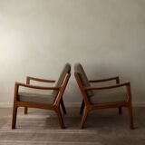 Vintage Senator Armchairs by Ole Wanscher for Cado Set of 2