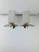 Pair of 1950s wall lights in brass and opaline tulips, Lunel Arlus
