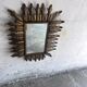Brutalist sun mirror in wrought iron, 1960s