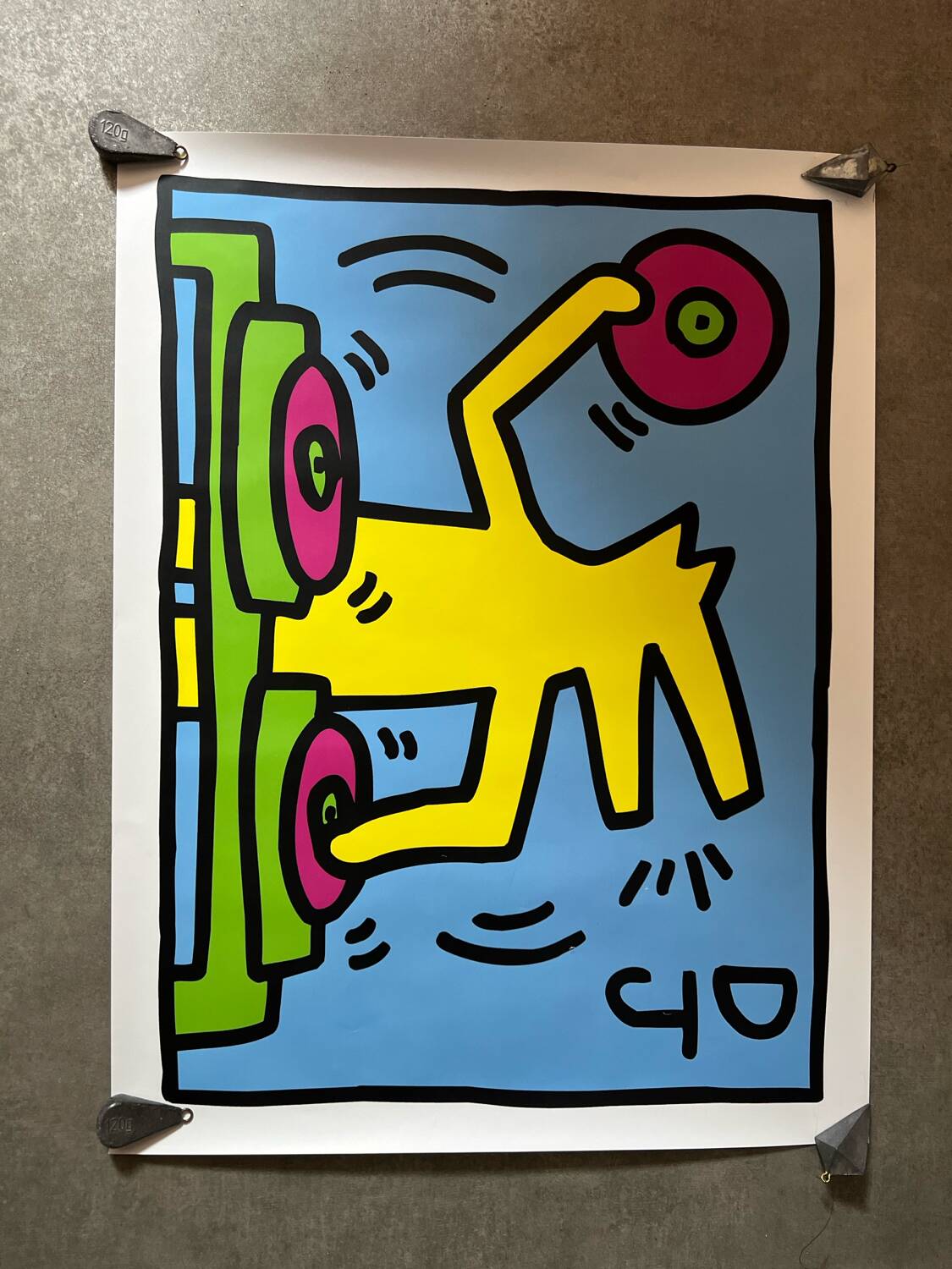 Poster Keith Haring DJ streetart 80s design Starck Sotssass