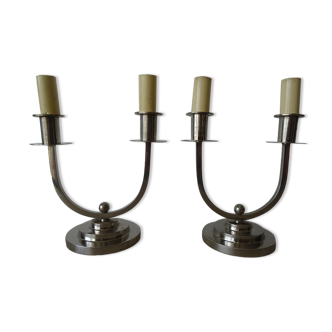 Pair of modernist lamps 30/40s Art Deco