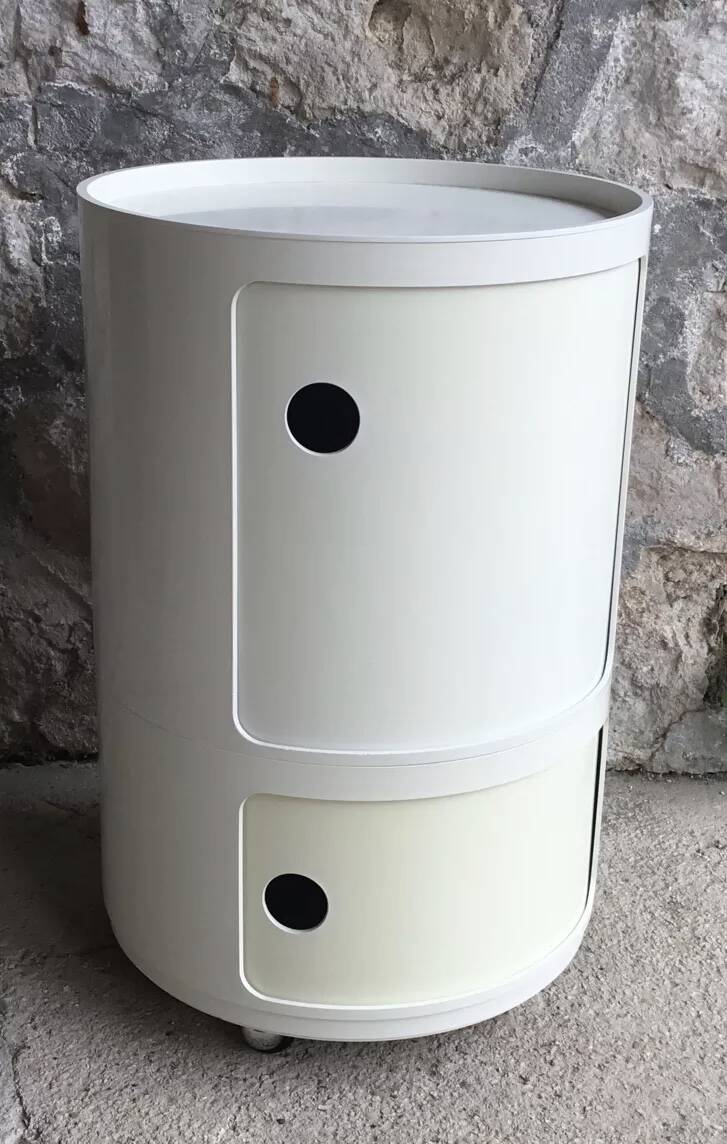Componibili rolling bedside table by Anna Castelli for Kartell