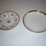 Set of 2 small cups with golden border