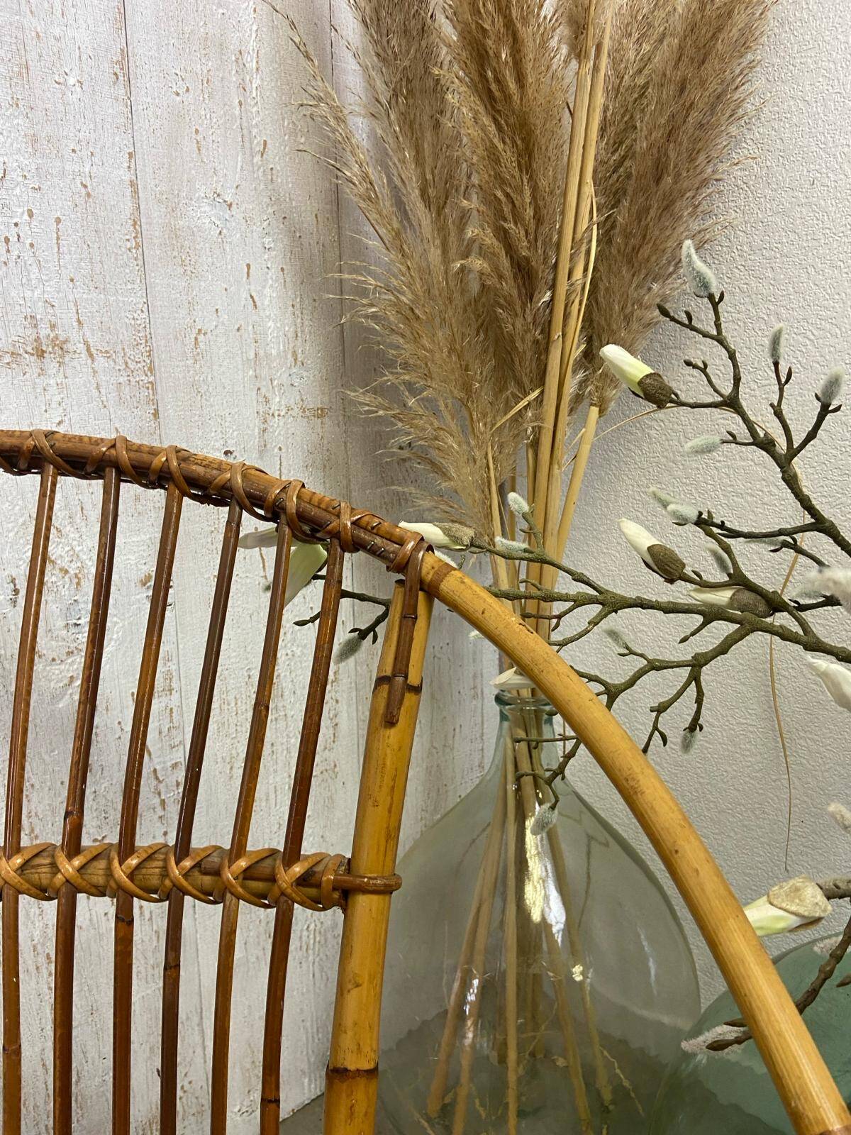 Pair of rattan armchairs