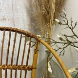 Pair of rattan armchairs