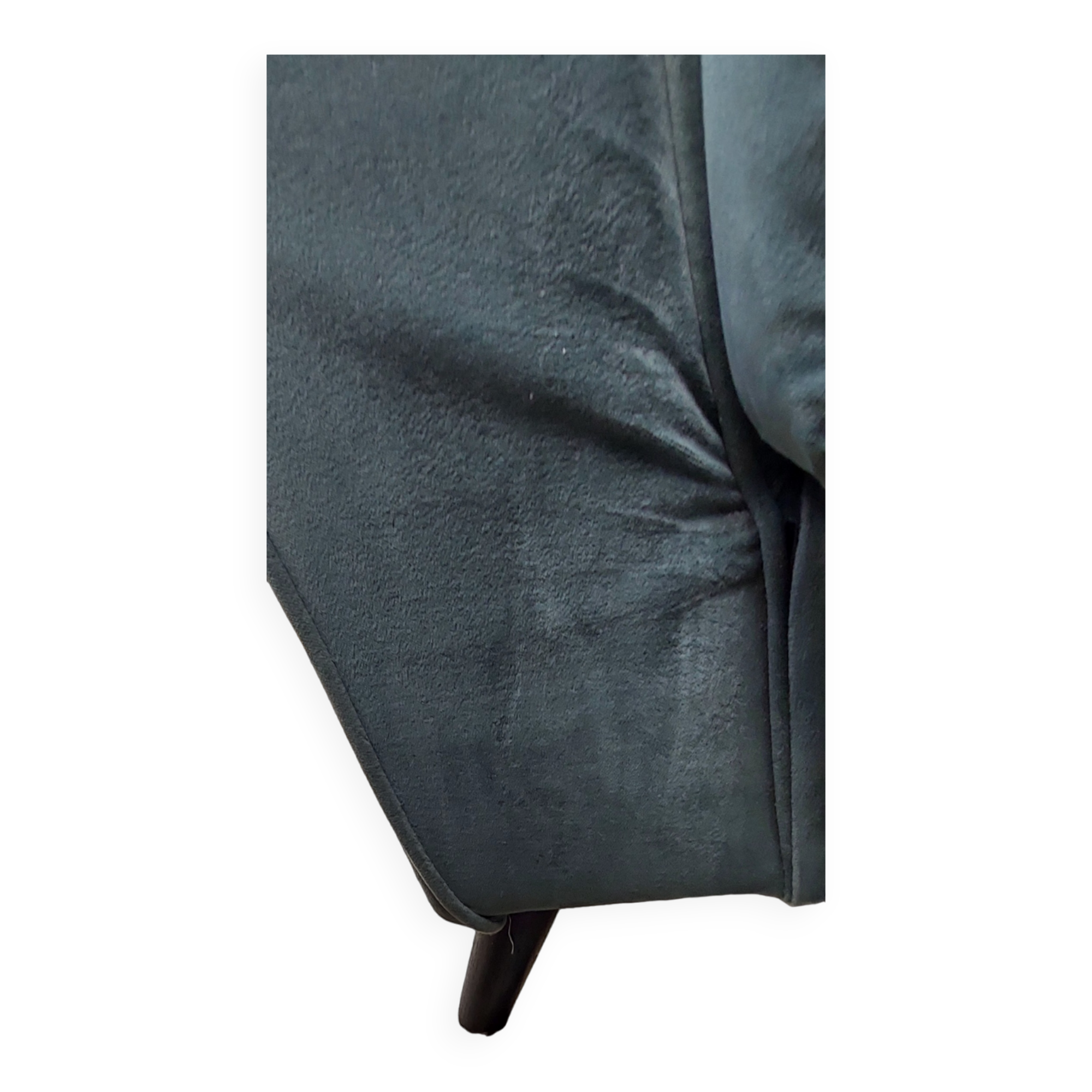 Green velvet 3-seater sofa